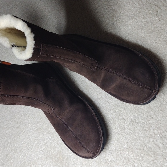 Polo Sport women's brown suede zip winter boots with wool lining. Size 7 - Picture 11 of 13